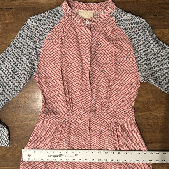 BOY. BAND OF OUTSIDERS 100% SILK PRINTED BUTTON DOWN DRESS SIZE 1 - Picture 11 of 15